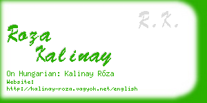 roza kalinay business card